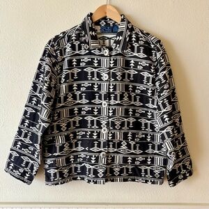 Vintage Jane Ashley‎ 100% cotton patterned jacket